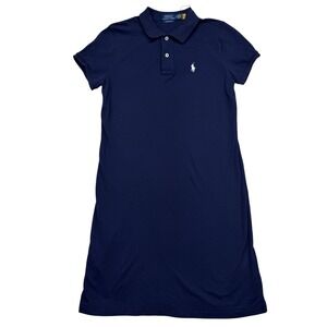 Polo Ralph Lauren The Mesh Mini Dress Navy Blue Women's Size Medium